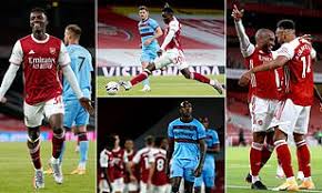 Football leagues from all over the world. Arsenal 2 1 West Ham Eddie Nketiah Nabs A Winner For The Gunners Daily Mail Online