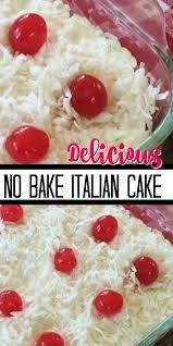 No Bake Italian Cake Desserts Cake Recipes Dessert Recipes