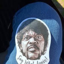 Pulp Fiction's "Say What Again!" Vinyl Laptop Sticker