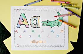 Combining these letters is how the words necessary for communication the alphabet in english is one of the fundamental points to start learning english. Free Alphabet Trace Color Worksheets School Time Snippets