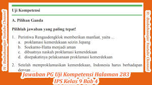 Kunci jawaban bab 6 ipa halaman 283 kelas. Jawaban Pg Uji Kompetensi Halaman 283 Ips Kelas 9 Bab 4 Youtube