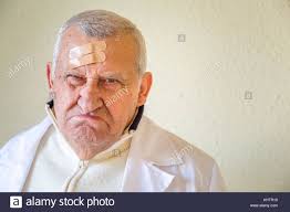 Visit Www Alamy Com Khtr19 To Get Full View And At High Resolution Of Old Doctor With Patches On The Forehead Pouting Elderly Patches Doctor