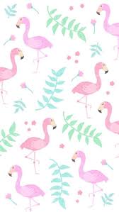 Pink Flamingos Cute Tumblr Backgrounds Flowers Leaves White Background In 2020 Flamingo Wallpaper Cute Backgrounds Iphone Wallpaper