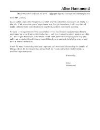 Unadvertised job cover letter examples. Professional Freight Associate Cover Letter Examples Livecareer