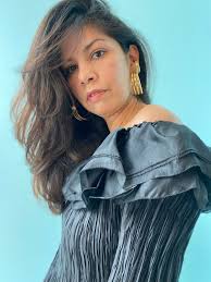 Early 80s Mary Mcfadden Couture Plisse Black off the Shoulders Ruffled  Organza Midi Dress