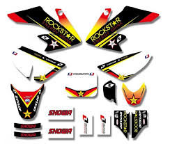 Decals stickers graphics kit for honda crf50 xr50 ssr 110 125 sdg dirt pit bike. Rockstar Team Graphics Backgrounds Decal Stickers Kits For Honda Crf50 Crf50f Style Pit Dirt Bike Yellow White Sticker Kits Motorcycle Accessories Dirt Bike