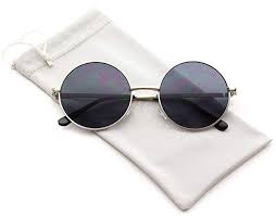 Amazon Com Wearme Pro Colorful Tinted Retro Circle Sunglasses Gold Frame Black Lens Clothing Circle Sunglasses Sunglasses Tinted Sunglasses