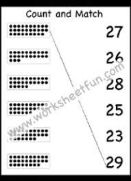 Matching the object prtintable sheets fo rtoddlers. Numbers Count And Match Free Printable Worksheets Worksheetfun
