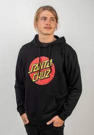 40% polyester, 32 repel dwr, rib sleeve cuff and bottom hem, buy thirty two santa cruz pullover hoody small black: Classic Dot Santa Cruz Hoodies In Black Fur Herren Titus