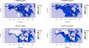 Bias correction of 20 years of IMERG satellite precipitation data over  Canada and Alaska