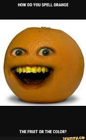 So i know this video is a little random, but i hope it makes you laugh, or a little bit amused! How Do You Spell Orange The Fruit Or The Color Ifunny Annoying Orange Orange Fruit