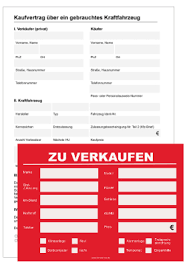 Kfz Kaufvertrag Fur Den Privatverkauf Vorlagen Zum Herunterladen