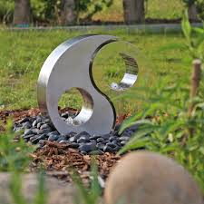 Grossartig Edelstahl Springbrunnen Yin Yang Mj62 Springbrunnen Led Beleuchtung Led Licht