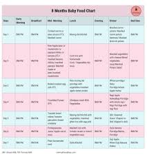 baby food chart for 8 months baby 8 months baby food recipes