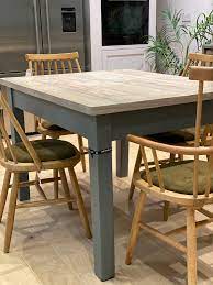 Grunge whitewashed wooden planks table pattern top view. Reclaimed Whitewash Table The Main Company