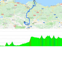 Het peloton vertrekt om 13.20 uur en de finish wordt rond 17.30 uur verwacht. Tour Of The Basque Country 2018 Route Stage 3 Bermeo Valdegovia