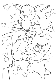 Anime cute pokemon coloring pages. Pikachu And Eevee Friends Coloring Book Pokemon Coloring Pages Pokemon Coloring Pokemon Coloring Sheets