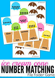 Preschool Math Games Ice Cream Cone Number Matching Preschool Math Games Math Activities Preschool Preschool Activities