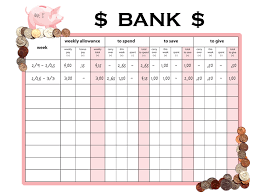 24 Images Of Monthly Allowance Chart Template Printable