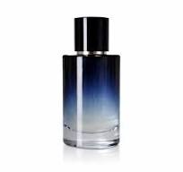 50 ML Heavy Wall Round Gradient Blue Glass Perfume Bottle – 15 mm Crimp Neck