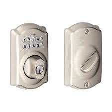 Door locks schlage be468 series user manual. Schlage Camelot Satin Nickel Electronic Deadbolt Keyless Entry Keypad Rated Aaa The Home Depot Canada