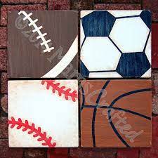 Vintage Sports Square Set Of 4 Weathered Wood Wall Art Etsy Weathered Wood Wall Etsy Wall Art Weathered Wood