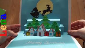 Pop up karten basteln 3 ideen mit anleitung und vorlage. Schlittenfahrt Weihnachtskarte Basteln Santa Christmas Card Diy Otkrytka Na Novyj God Youtube