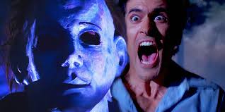 Evil Dead & Halloween Crossover Art Sees Ash Williams vs. Michael Myers  With Their Signature Weapons