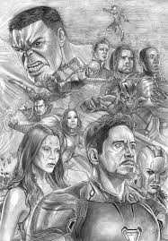 Avengers Infinity War Assembled Right Side By Soulstryder210 Marvel Superheroes Art Avengers Drawings Marvel Art Drawings