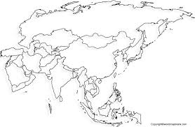 Once you name a country it will appear on the map. Asia Blank Map World Map Blank And Printable