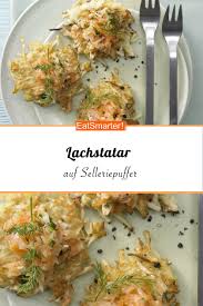 Lachstatar Auf Selleriepuffern Rezept Lachstatar Lachs Rezept Gesunde Rezepte