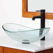 gd33 clear tempered glass sink with