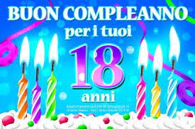 Cartolina Buon Compleanno Per I Tuoi 18 Anni Auguri Anche Per I Tuoi 19 20 Anni Con Immagine Ill Buon Compleanno Compleanno Auguri Di Buon Compleanno