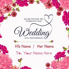 Make beautiful wedding cards online with your name. Download 34 Design Wedding Invitation Card With Name Editing