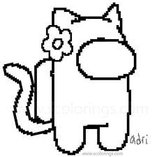 With animal valentine's day coloring pages, you can also have fun by having your kids draw their favorite animals. Among Us Coloring Pages Cat Xcolorings Com