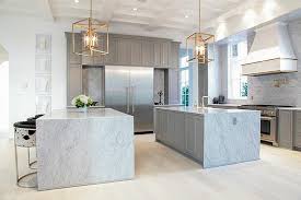 2201 Kingston St Houston Tx 77019 Photo Beautiful Marble Double Island Kitchen With Oversized Refri Kitchen Island Design Kitchen Design Small Kitchen Layout