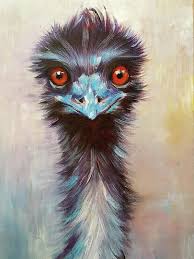 Elton The Emu Art Print By Arti Chauhan In 2020 Animal Paintings Acrylic Emus Art Animal Paintings