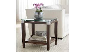 The end table is 26 inches wide.more.more. Amazon Com Barrett 24 Wide Brown Oak And Clear Glass End Table Elm Lane Kitchen Dining