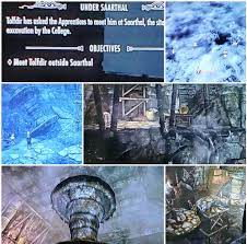 Use the saarthal amulet to escape the trap to escape the trap, wear the amulet, then simply shatter the wall where you found the amulet. Find The Danger Within Saarthal A Walkthrough College Of Winterhold Nilukian Gaming