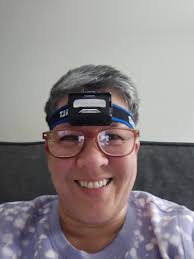 Using headlamp and reading glasses for coloring