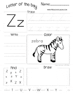 Most children start tracing letters using their fingers in mud, pulses, rice etc. Letter Z Preschool Printables Preschool Mom