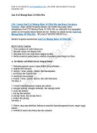 Berikut kami memberikan soal essay biologi kelas 11 sma/ma. 120 Contoh Soal Uas Biologi Kelas 10 Sma Ma Dan Kunci Jawabnya