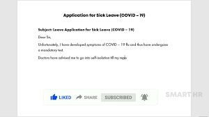 The leave application letter is a letter you write when requesting for a leave of absence for a particular duration from the office. Application For Sick Leave Covid 19 Leave Application Due To Covid 19 Positive Symptoms Youtube