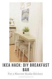 Ikea Hack Diy Breakfast Bar For A Narrow Studio Kitchen Little Lazy Friends Diy Breakfast Bar Kitchen Bar Table Bar Chairs Diy