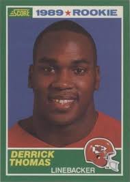 Vtg 1989 Score #258 DERRICK THOMAS RC KC Chiefs Alabama Tide LB NFL HOF  NrMt/Mt
