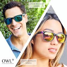 Amazon.com: OWL New Women Mens Vintage Two-Tone Sunglasses (Blue Blue Lens)  : Clothing, Shoes & Jewelry