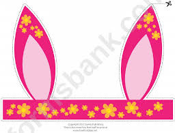 The ears have an opening so you can decide if you want to stuff them or not, i didn't because i wanted them to be floppy. Flower Pattern Easter Bunny Ears Template Printable Pdf Download