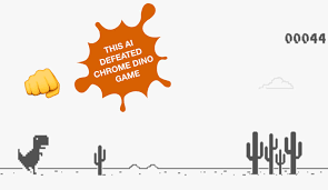 The goal of this action game is to keep a dinosaur running for as long as possible while he comes across various hazards in a dangerous desert. This Ai Learned To Play Chrome Dino Game
