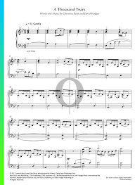 A Thousand Years By The Piano Guys Piano Sheet Music Piano Sheet Music Classical Sheet Music Piano Sheet Music