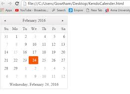 Different Ways Of Disabling The Dates In Kendo Calendar